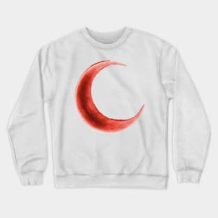 Glowing red crescent moon Crewneck Sweatshirt